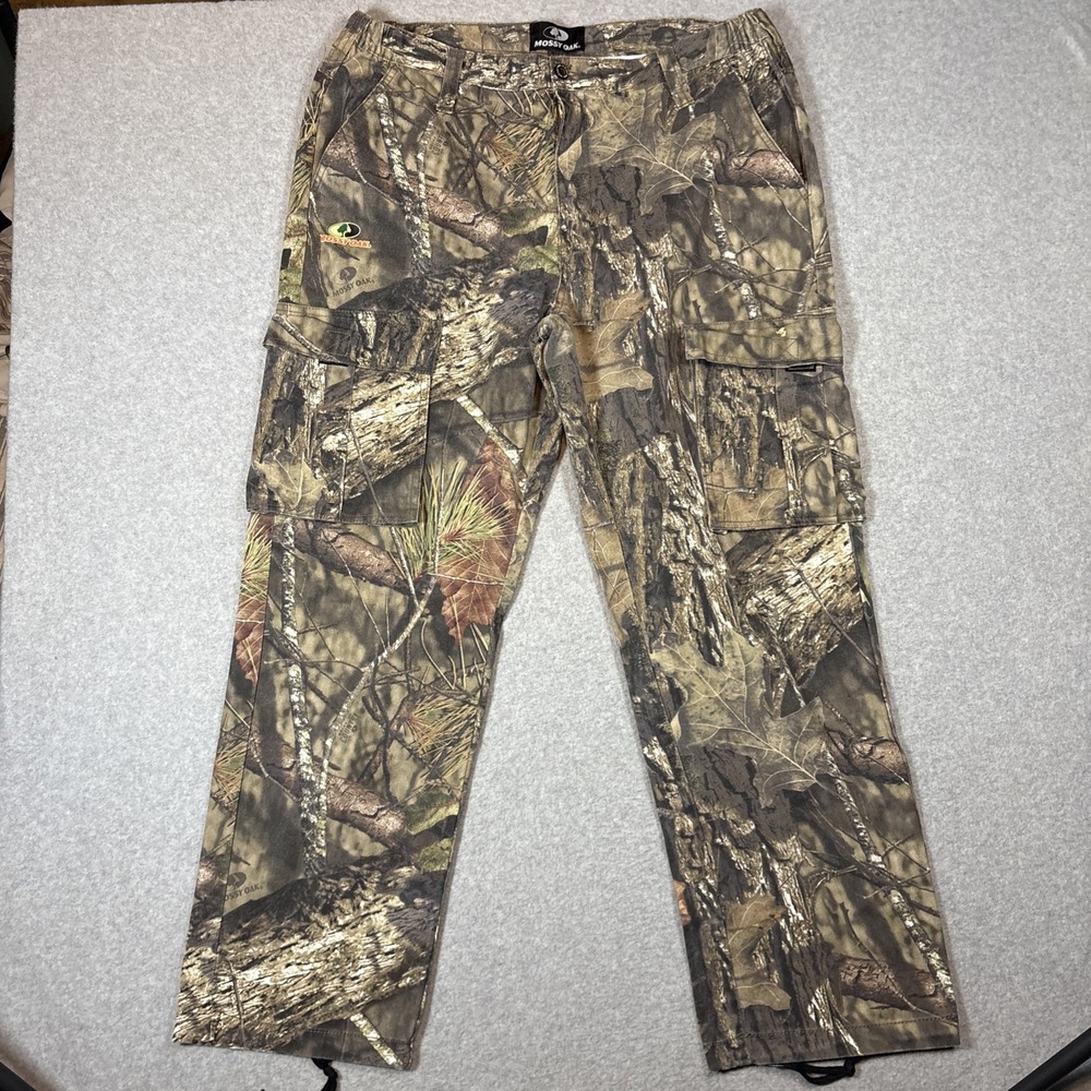 Mossy Oak Camo Cargo Hunting Pants Men's 36/38L Break Up Country